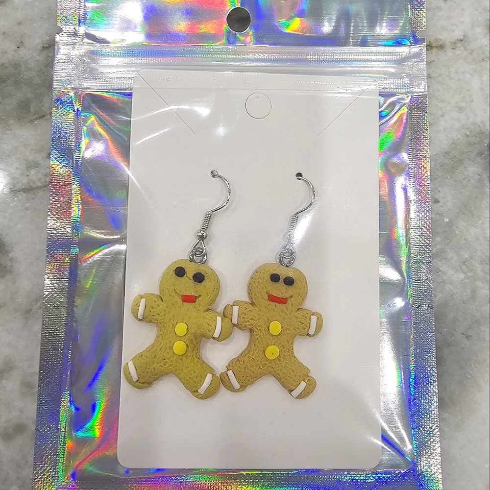 NEW Gingerbread Man Earrings
